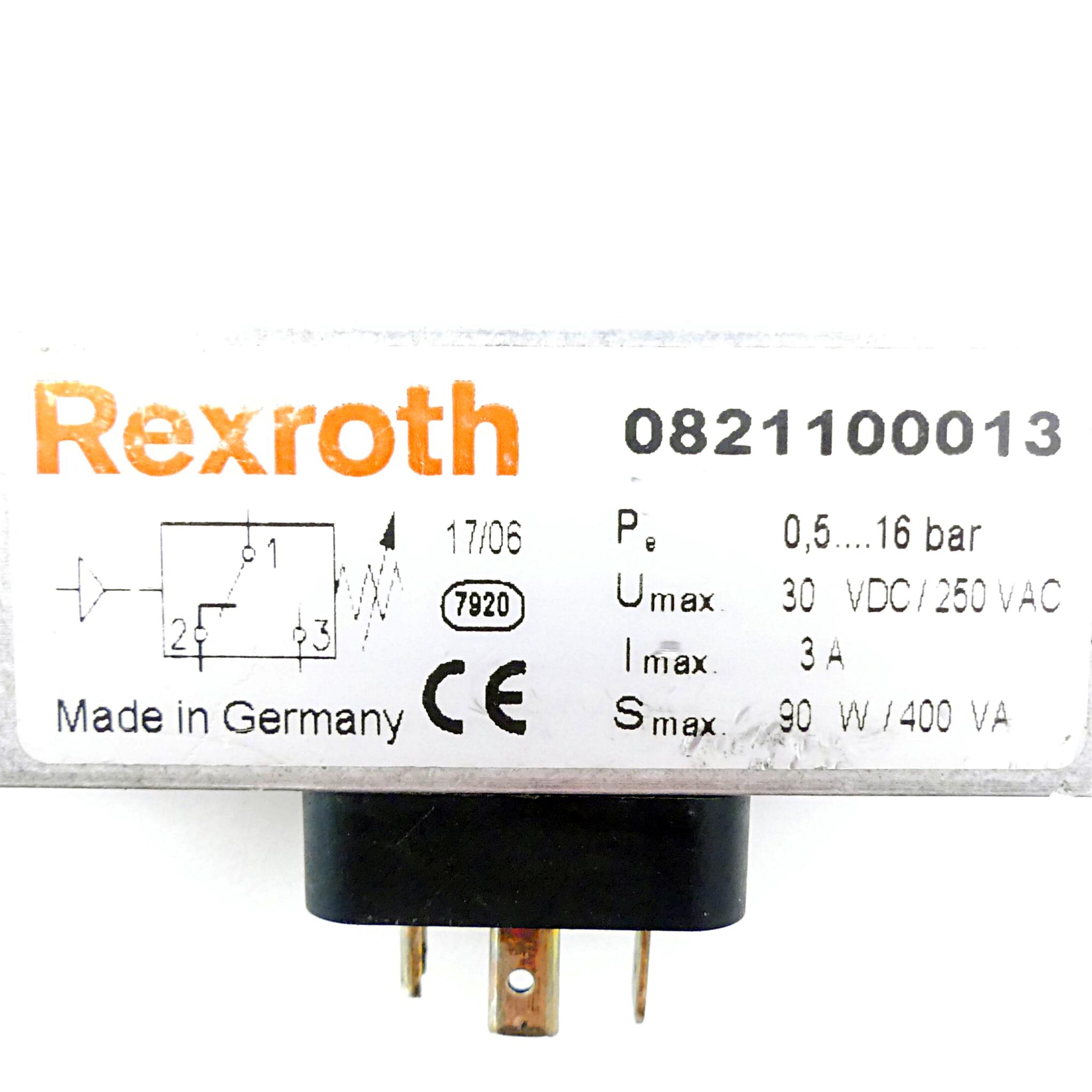 Produktfoto 2 von REXROTH Druckschalter 0821100013