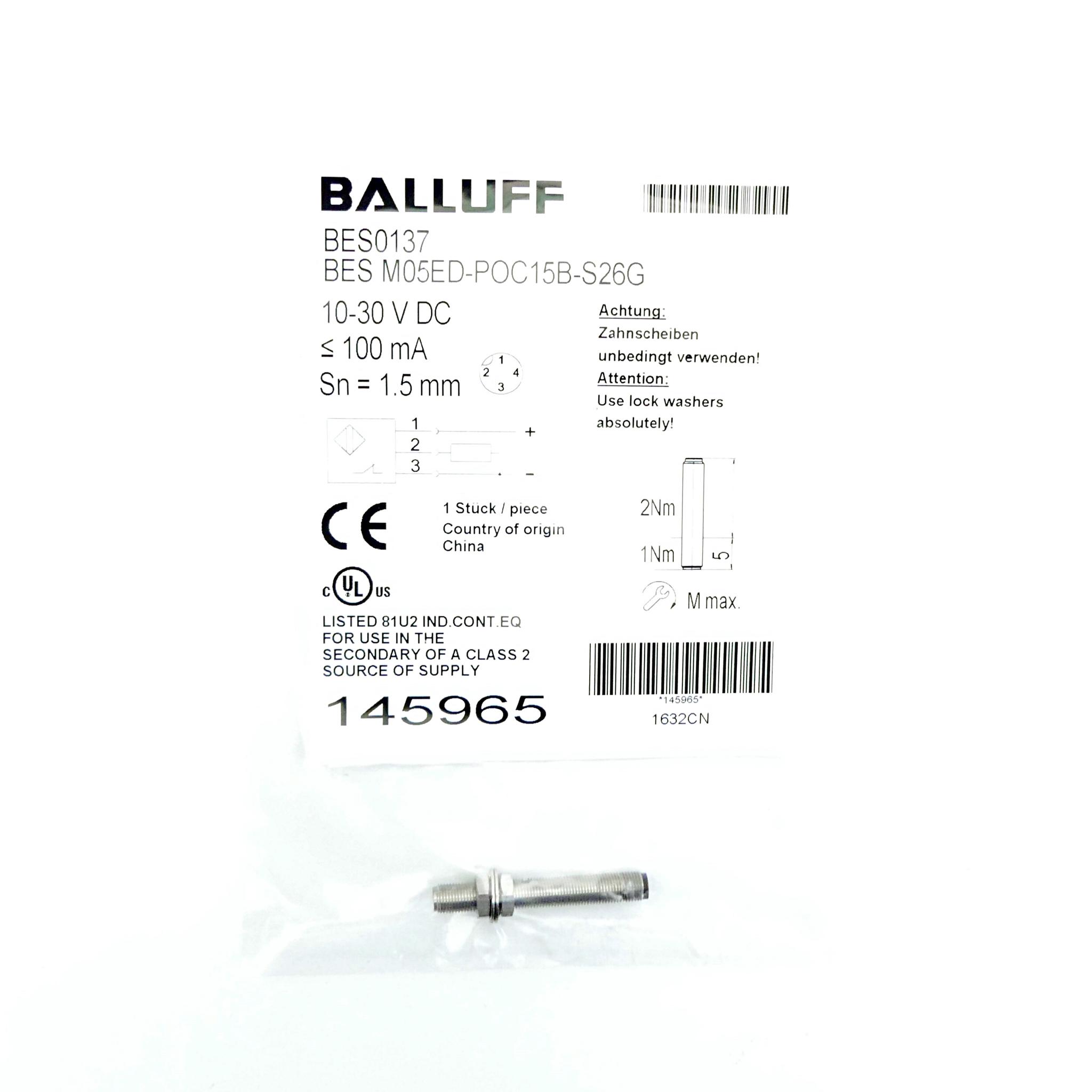 Produktfoto 2 von BALLUFF Sensor Induktiv BES0137