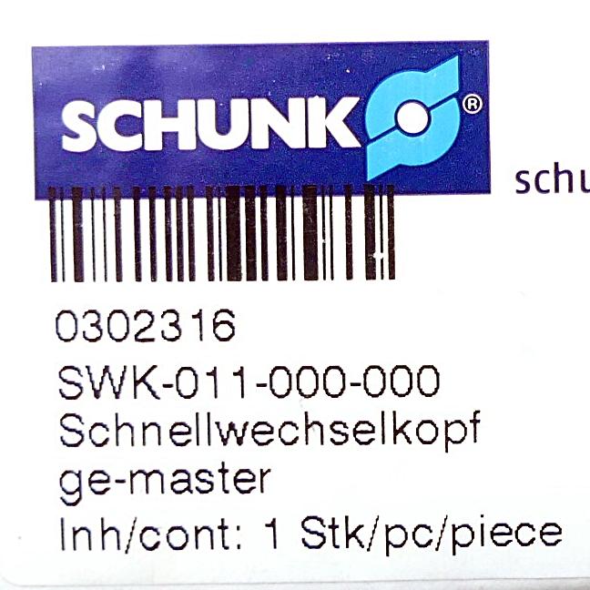 Produktfoto 2 von SCHUNK Schnellwechselkopf SWK-011-000-000