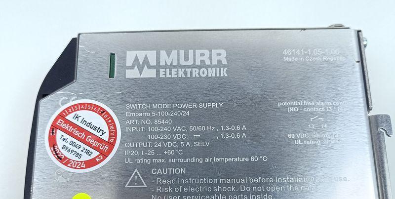 Produktfoto 4 von MURR Elektronik 85440 Emparro 5-100-240/24 Power Supply TESTED & TOP ZUSTAND