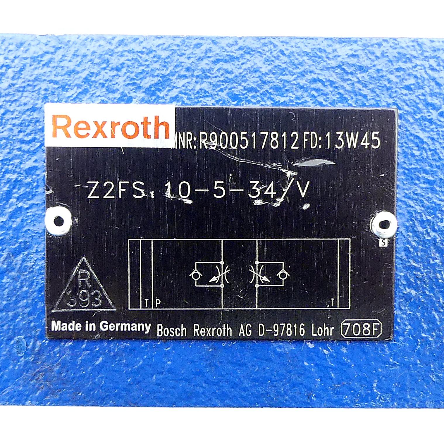Produktfoto 2 von REXROTH Drosselrückschlagventil Z2FS 10-5-34/V