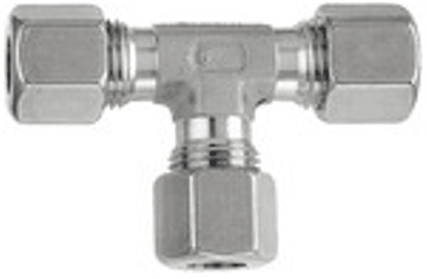 Produktfoto 1 von T-Verschraubung, Rohr-Außen-Ø 12 mm, Edelstahl 1.4571, 315 bar