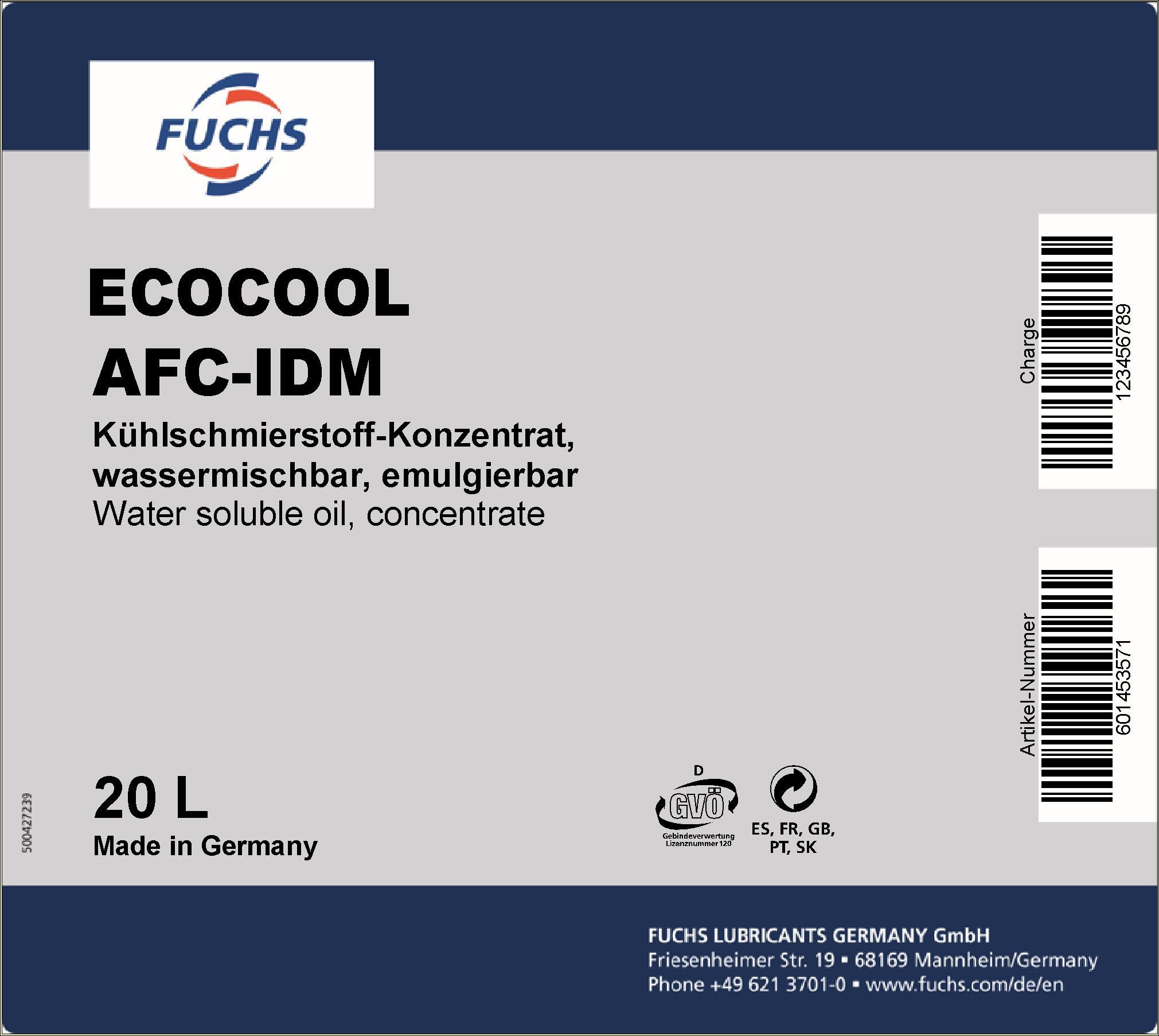 Produktfoto 2 von Kühlschmierstoff ECOCOOL AFC-IDM