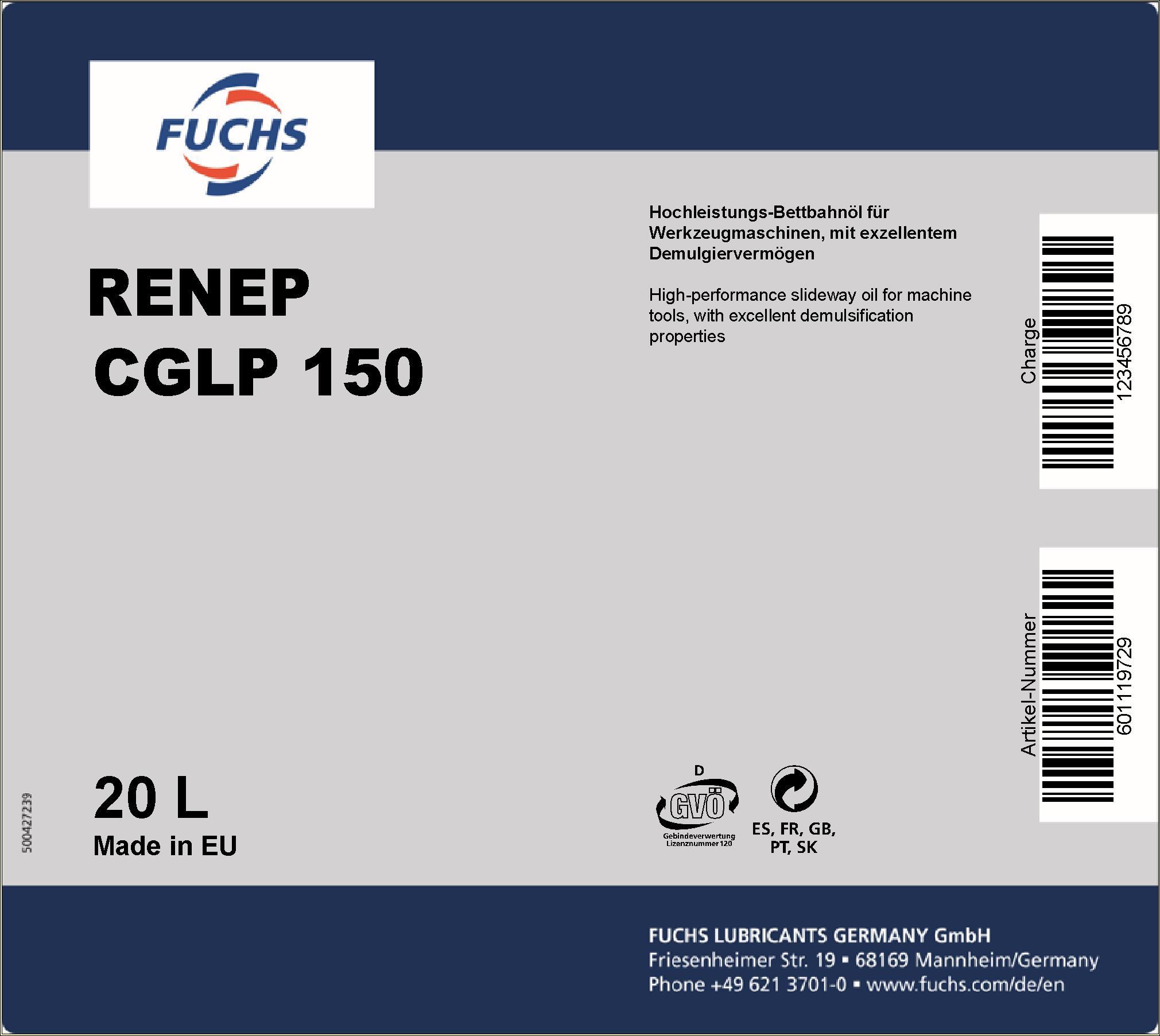 Produktfoto 2 von Bettbahnöl RENEP CGLP 150